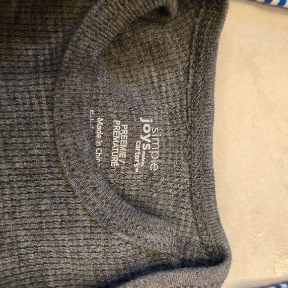 Carters Preemie Baby Long Sleeve Onsie Set With Pants NWOT - Picture 5 of 7